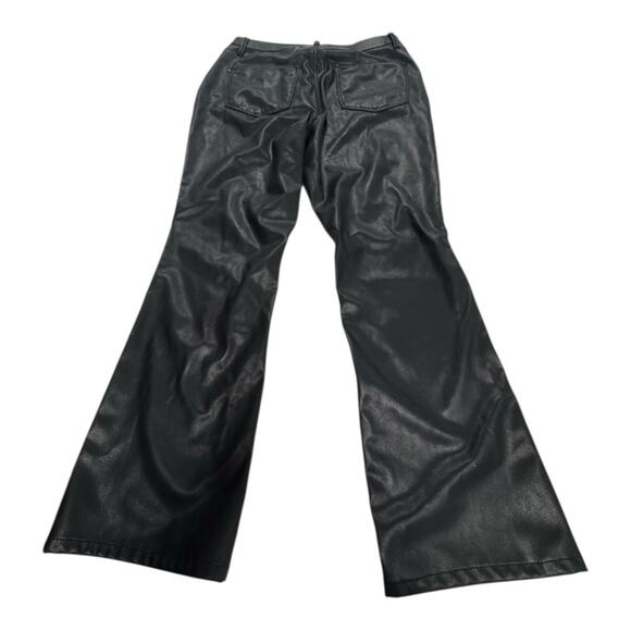 Judy Blue Black Faux Leather Bootcut Pants 14W 34X32 Mob Wife Monochrome - Picture 9 of 9